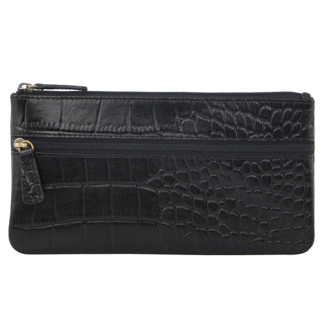 PIERRE CARDIN PHONE WALLET - BLACK CROC