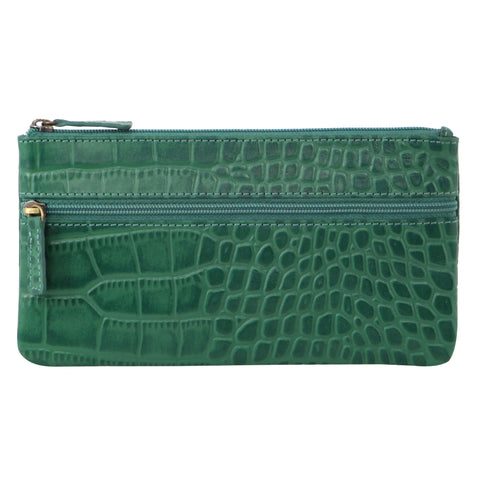 PIERRE CARDIN PHONE WALLET - GREEN CROC