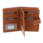 PIERRE CARDIN LEATHER WALLET -- COGNAC