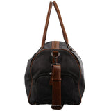 PIERRE CARDIN BLACK CANVAS DUFFEL BAG