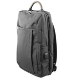 PIERRE CARDIN GREY BACKPACK WITH USB PORT