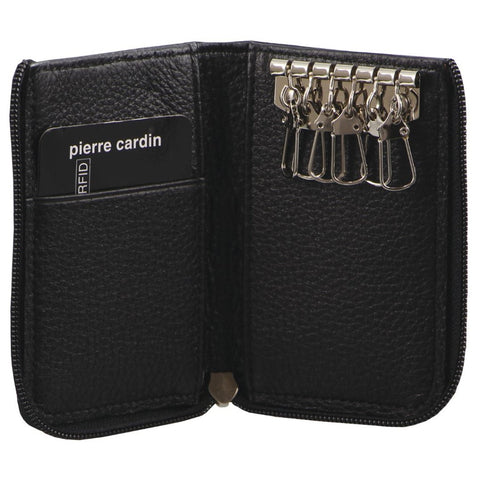 PIERRE CARDIN BLACK KEY & CARD HOLDER