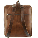 PIERRE CARDIN RUSTIC LEATHER COMPUTER BACKPACK