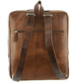 PIERRE CARDIN RUSTIC LEATHER COMPUTER BACKPACK