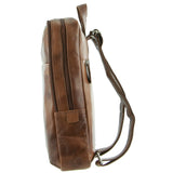 PIERRE CARDIN RUSTIC LEATHER COMPUTER BACKPACK