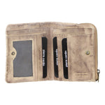 PIERRE CARDIN BEIGE WOVEN LEATHER WALLET