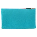 PIERRE CARDIN LADIES LEATHER WALLET - ORANGE/TURQUOISE