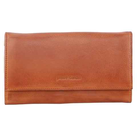 PIERRE CARDIN COGNAC LEATHER WALLET