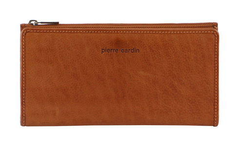 PIERRE CARDIN LEATHER WALLET - COGNAC