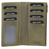 PIERRE CARDIN LEATHER WALLET - OLIVE