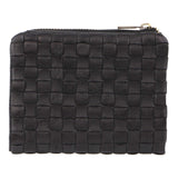 PIERRE CARDIN BLACK WOVEN LEATHER WALLET