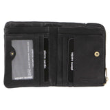 PIERRE CARDIN BLACK WOVEN LEATHER WALLET