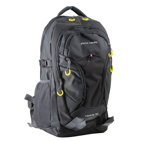 PIERRE CARDIN RIPSTOP NYLON TRAVEL & SPORT BACKPACK - GREY