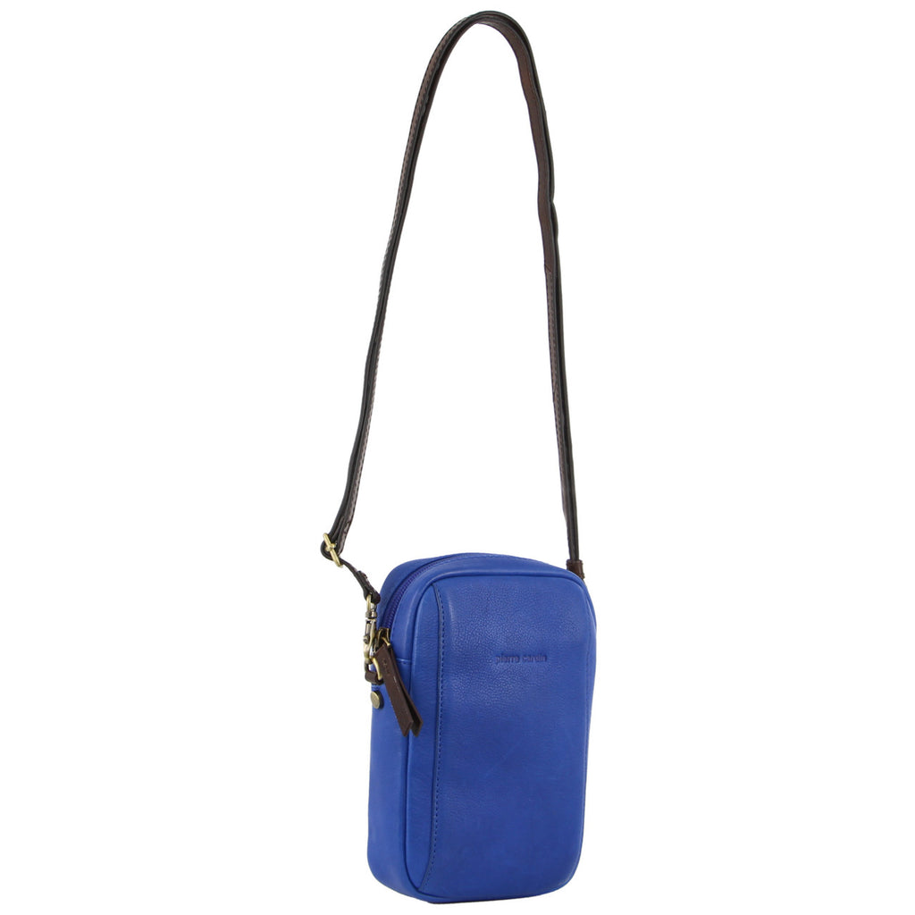TWO TONE LEATHER CROSSBODY BAG ROYAL BLUE Tom Bridget Boutique