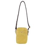 TWO TONE LEATHER CROSSBODY BAG - YELLOW