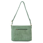 PIERRE CARDIN WOVEN EMBOSSED LEATHER BAG - GREEN