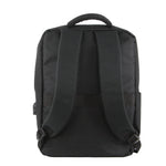 PIERRE CARDIN LIGHTWEIGHT TRAVEL & BUSINESS BACKPACK WITH USB PORT - BLACK