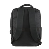 PIERRE CARDIN LIGHTWEIGHT TRAVEL & BUSINESS BACKPACK WITH USB PORT - BLACK