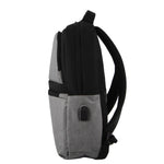 PIERRE CARDIN LIGHTWEIGHT TRAVEL & BUSINESS BACKPACK WITH USB PORT - GREY