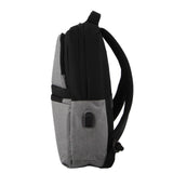 PIERRE CARDIN LIGHTWEIGHT TRAVEL & BUSINESS BACKPACK WITH USB PORT - GREY