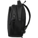 PIERRE CARDIN BUSINESS AND TRAVEL BACKPACK WITH USB PORT - BLACK