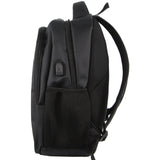 PIERRE CARDIN BUSINESS AND TRAVEL BACKPACK WITH USB PORT - BLACK