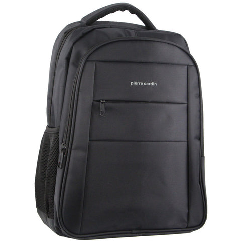 PIERRE CARDIN BUSINESS AND TRAVEL BACKPACK WITH USB PORT - BLACK