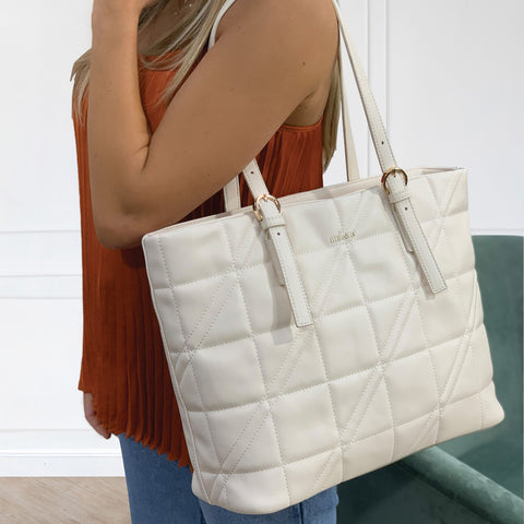 MILLENI VEGAN LEATHER BAG - BEIGE