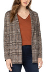 LIVERPOOL BOYFRIEND BLAZER - TAN/BLACK PLAID