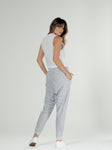 AYBREY JOGGER - WHITE & INDIGO STRIPE - clearance