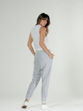 AYBREY JOGGER - WHITE & INDIGO STRIPE - clearance