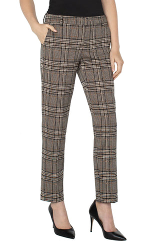 LIVERPOOL KELSEY PLAID TROUSER