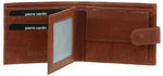PIERRE CARDIN RUSTIC LEATHER MENS WALLET - CHESTNUT