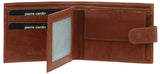 PIERRE CARDIN RUSTIC LEATHER MENS WALLET - CHESTNUT